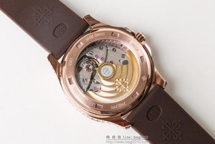 百達翡麗PATEK PHILPPE PP最新力作 原版複刻 女士腕表系列 18k玫瑰金鑲鑽 自動機械 女款手錶  wssb4049